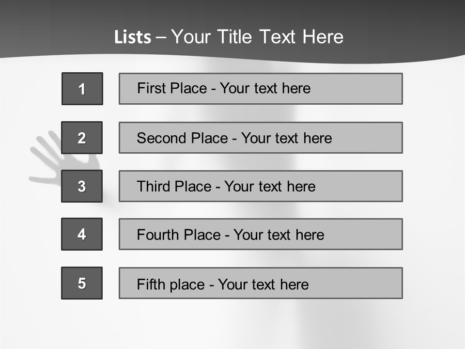 Girl Palm Body PowerPoint Template