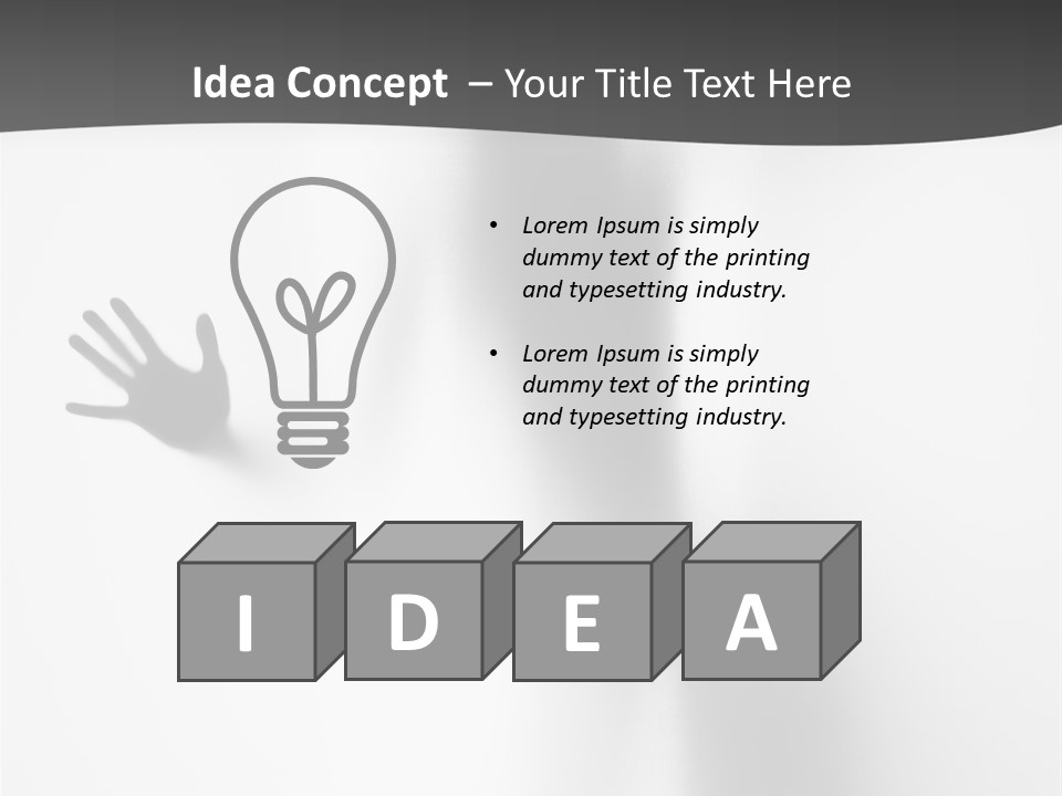 Girl Palm Body PowerPoint Template