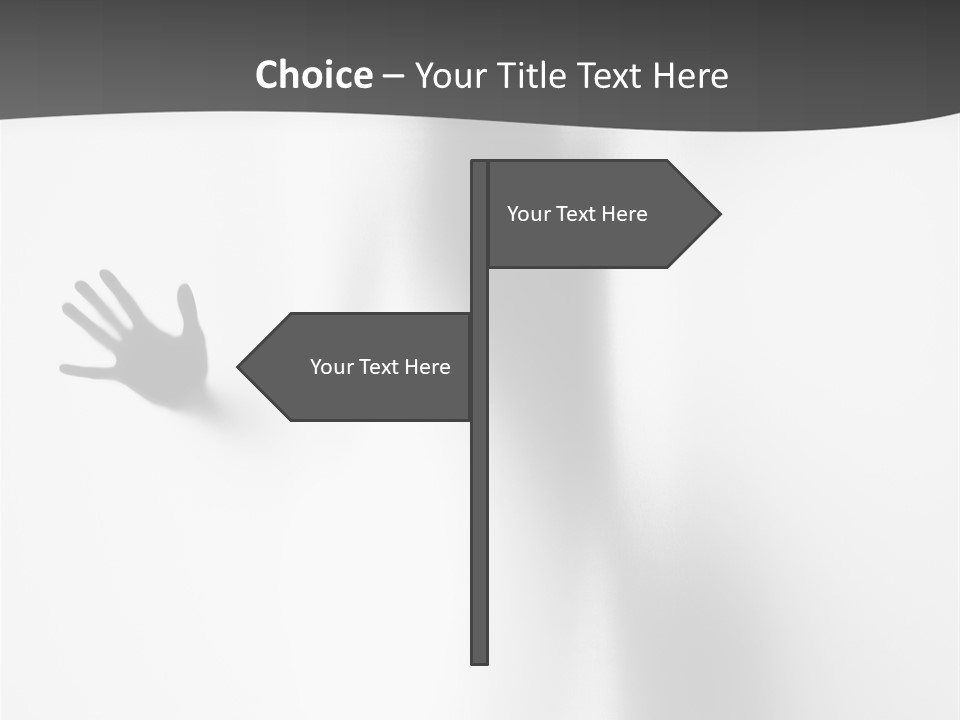 Girl Palm Body PowerPoint Template