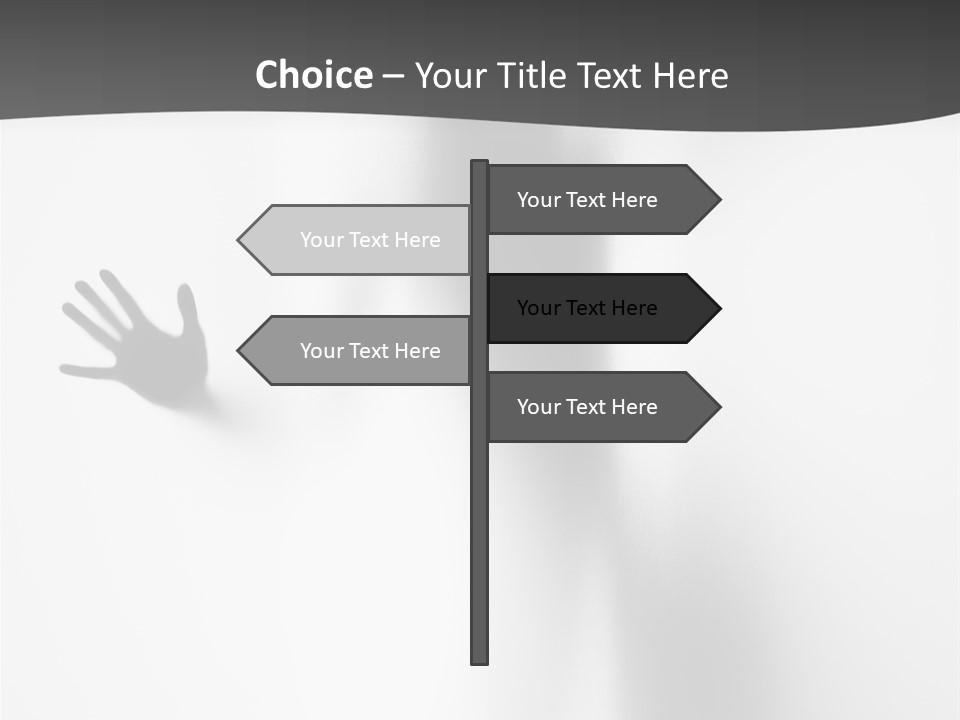 Girl Palm Body PowerPoint Template