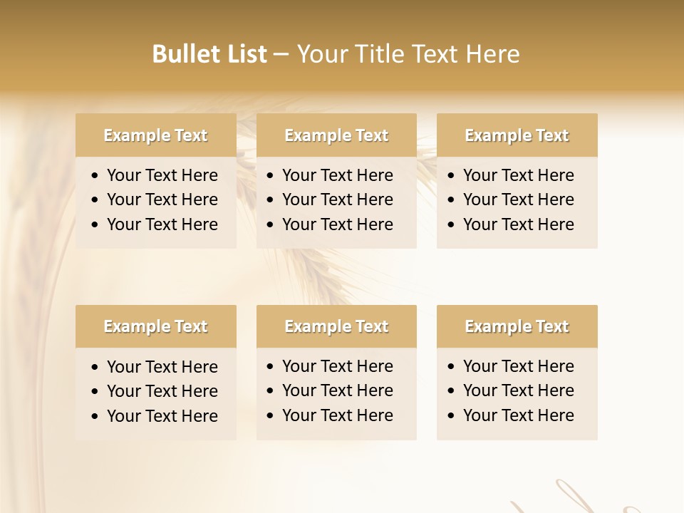 Wheat Agricultural Plant PowerPoint Template