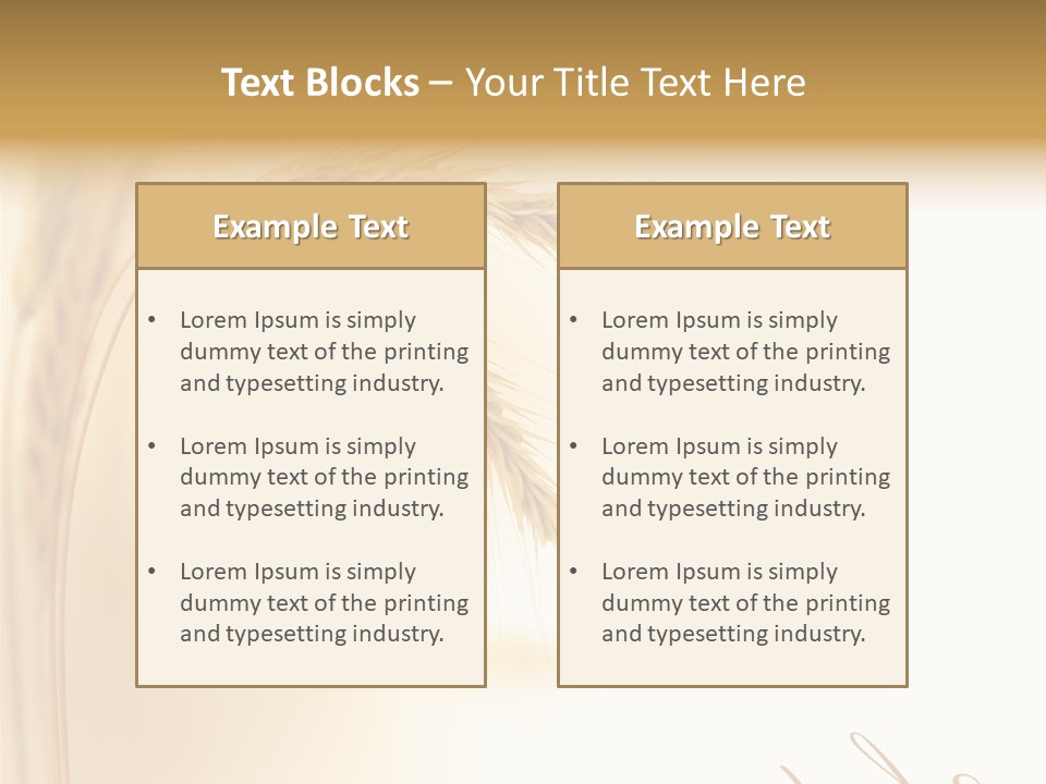 Wheat Agricultural Plant PowerPoint Template