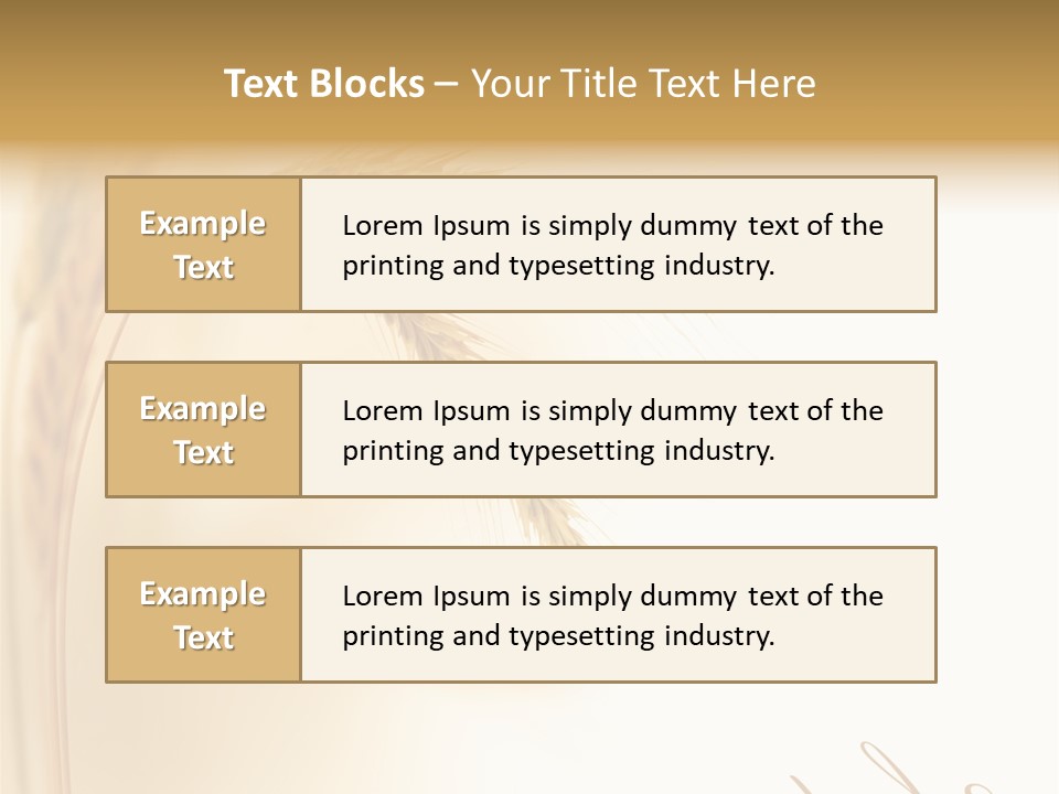 Wheat Agricultural Plant PowerPoint Template