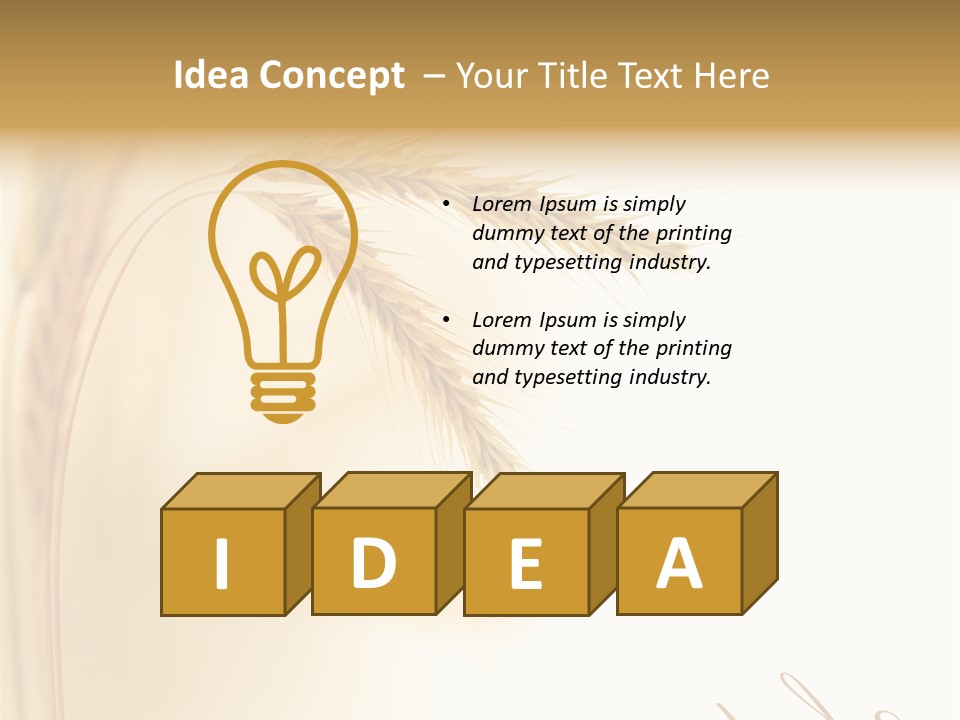 Wheat Agricultural Plant PowerPoint Template