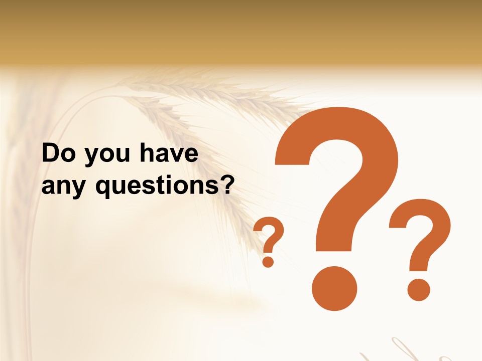 Wheat Agricultural Plant PowerPoint Template