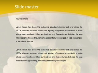 Portrait Young Bandage PowerPoint Template