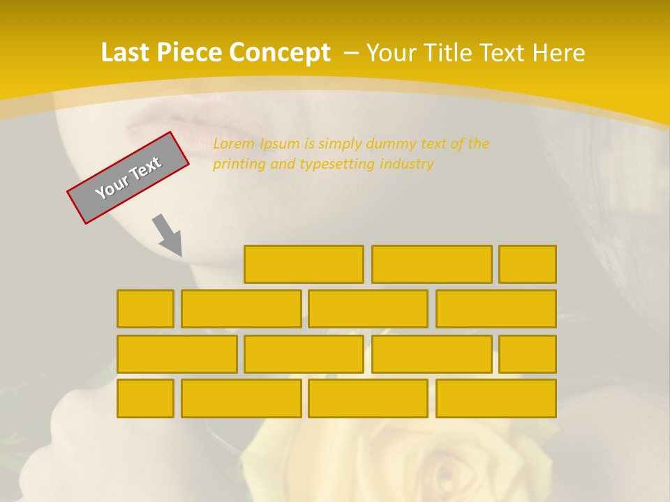 Portrait Young Bandage PowerPoint Template