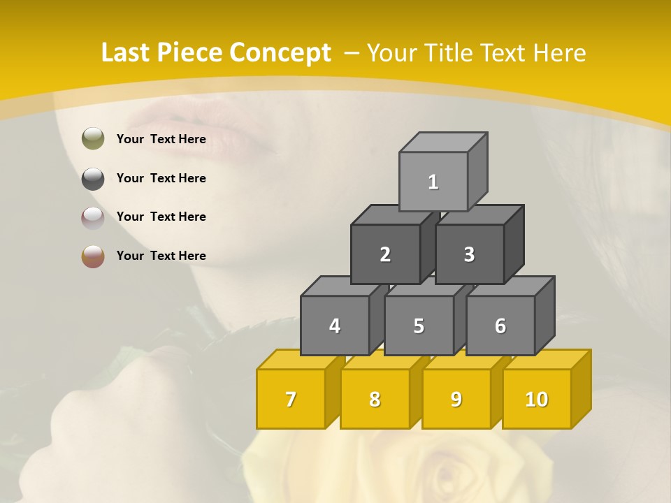 Portrait Young Bandage PowerPoint Template