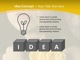 Portrait Young Bandage PowerPoint Template