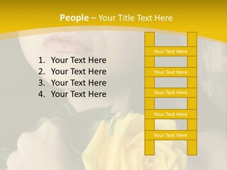 Portrait Young Bandage PowerPoint Template