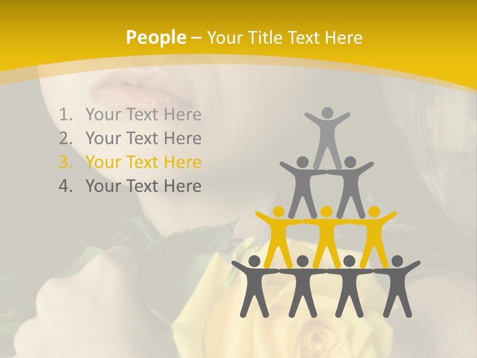 Portrait Young Bandage PowerPoint Template