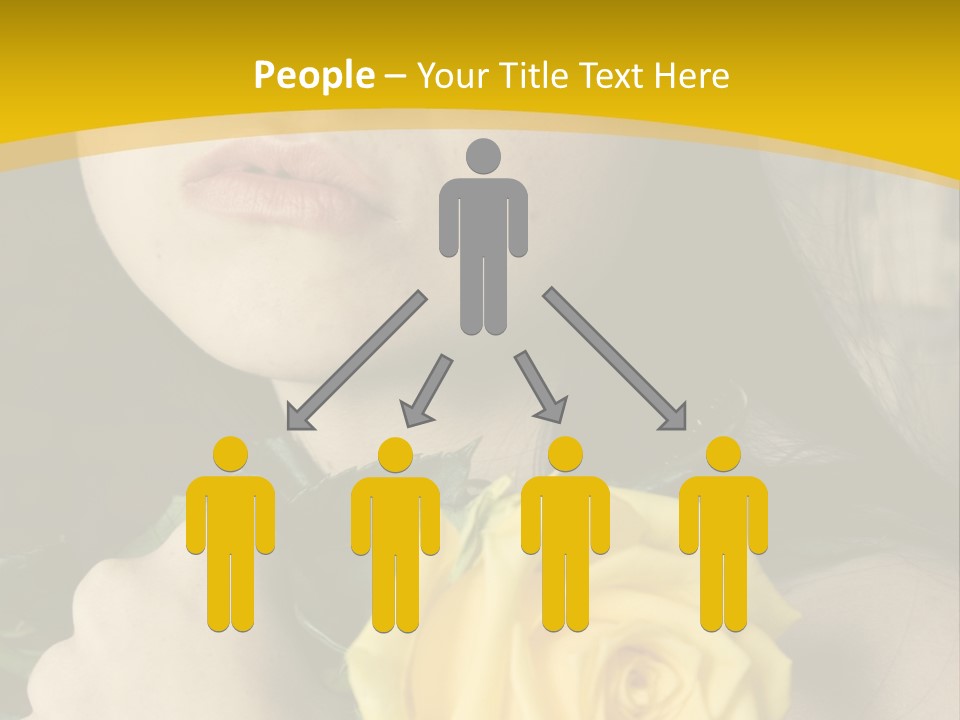 Portrait Young Bandage PowerPoint Template