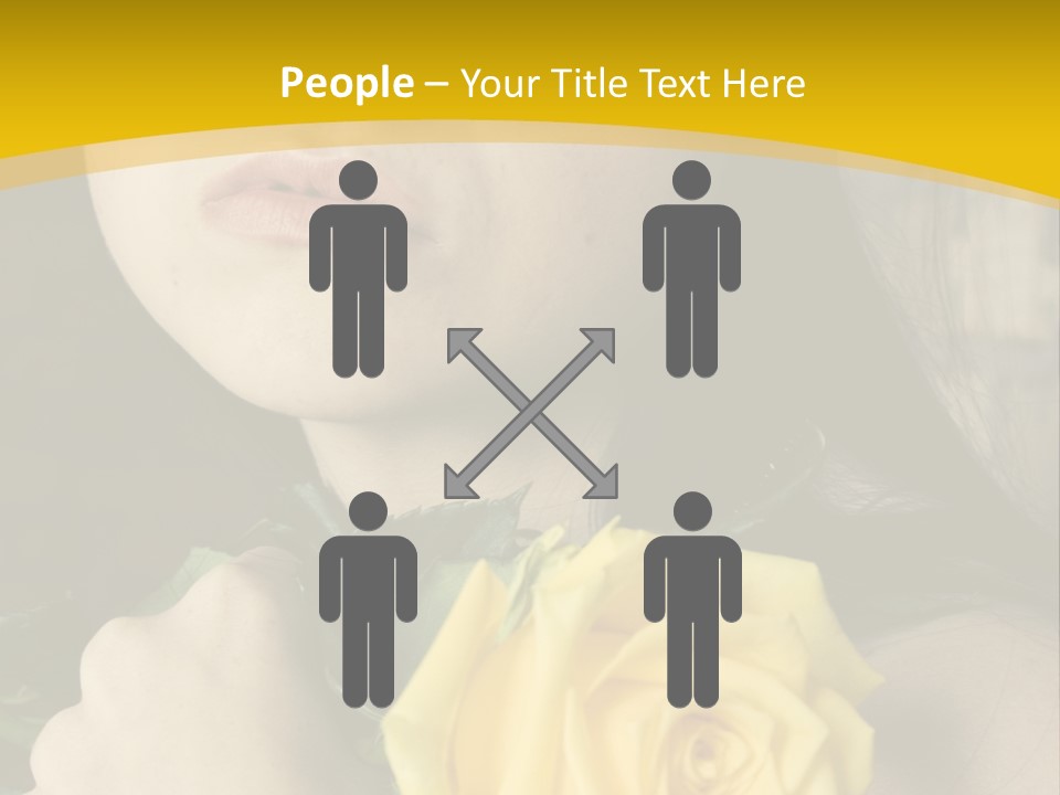 Portrait Young Bandage PowerPoint Template