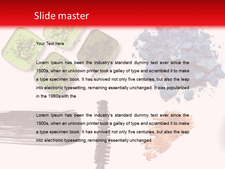 Make Lipstick Mascara PowerPoint Template