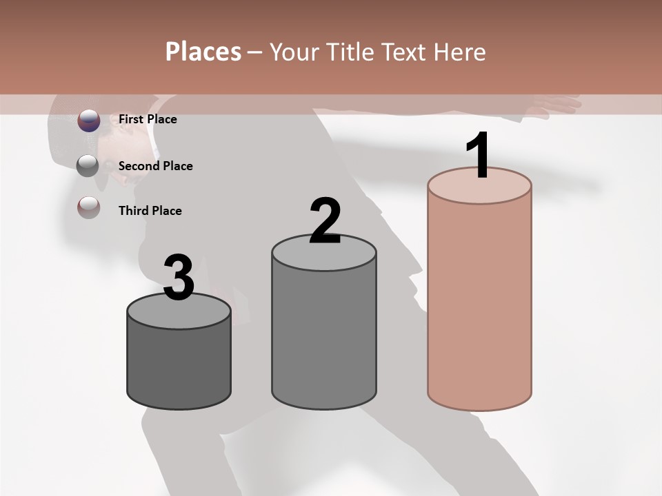 A Man In A Black Suit Is Dancing PowerPoint Template