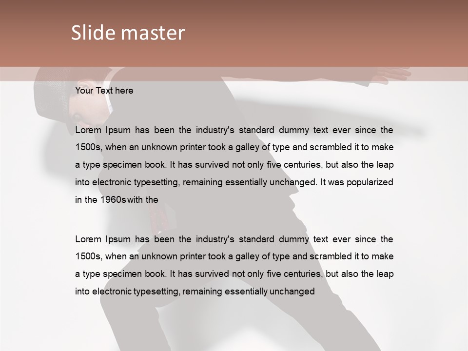 A Man In A Black Suit Is Dancing PowerPoint Template