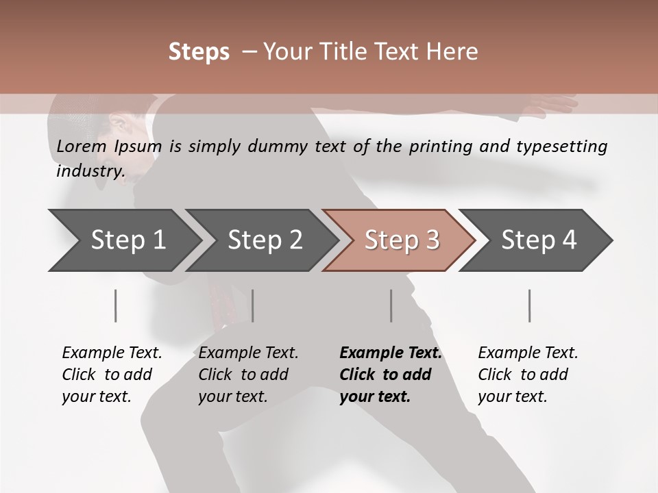 A Man In A Black Suit Is Dancing PowerPoint Template