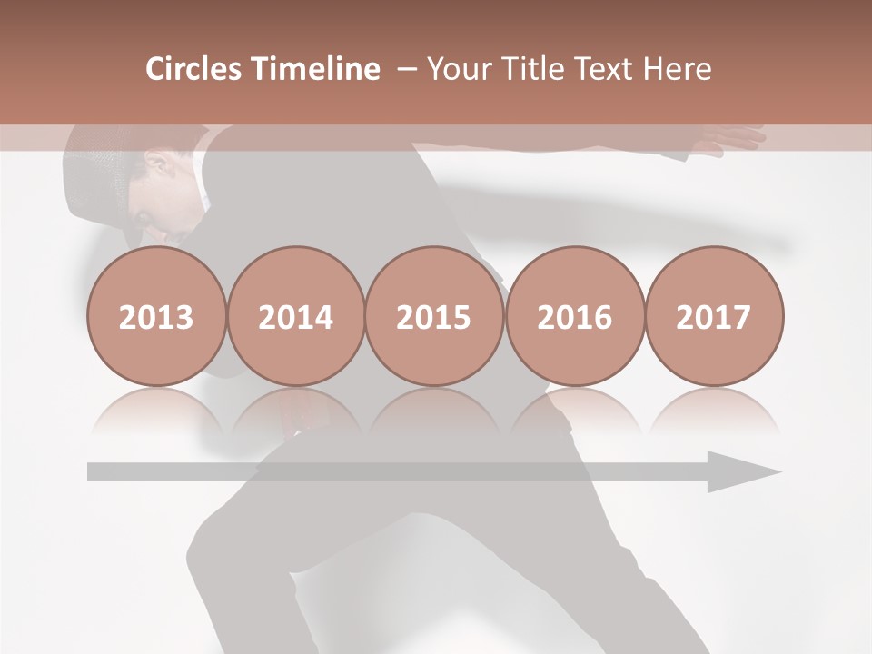 A Man In A Black Suit Is Dancing PowerPoint Template