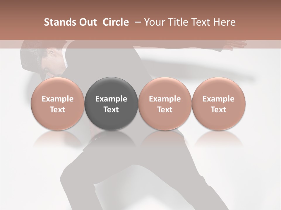 A Man In A Black Suit Is Dancing PowerPoint Template