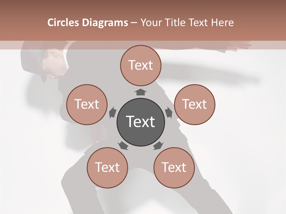 A Man In A Black Suit Is Dancing PowerPoint Template