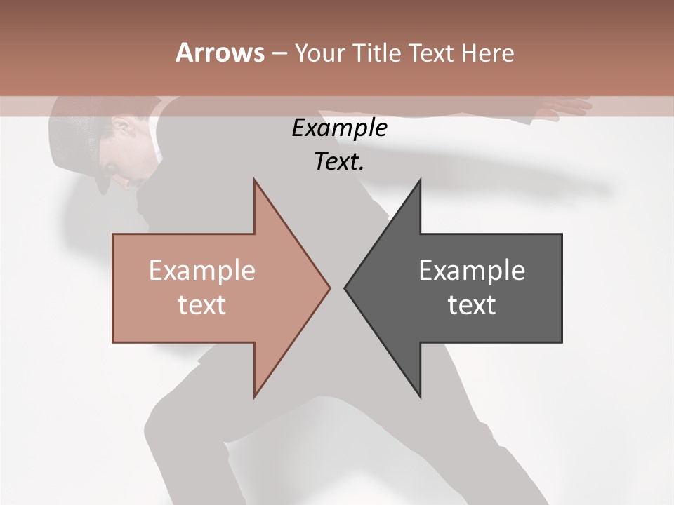 A Man In A Black Suit Is Dancing PowerPoint Template