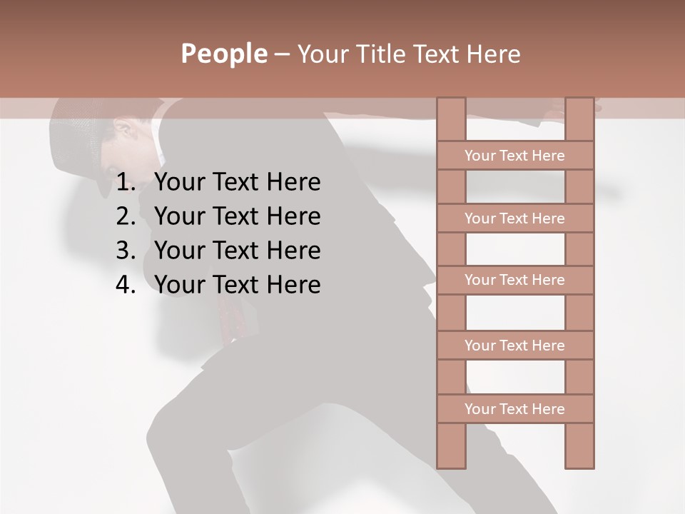 A Man In A Black Suit Is Dancing PowerPoint Template