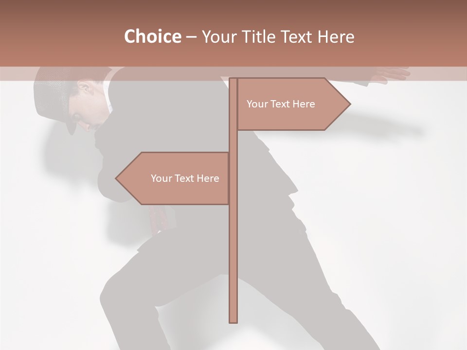 A Man In A Black Suit Is Dancing PowerPoint Template