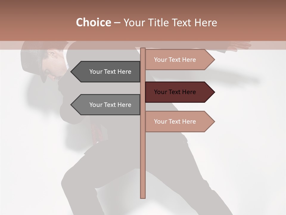 A Man In A Black Suit Is Dancing PowerPoint Template