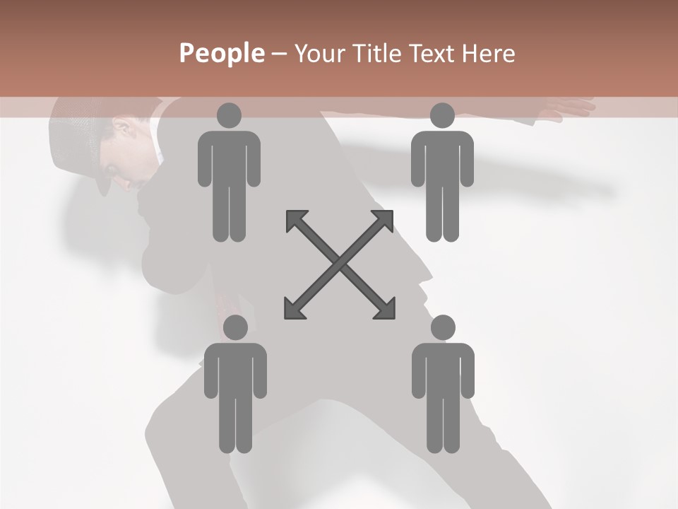 A Man In A Black Suit Is Dancing PowerPoint Template