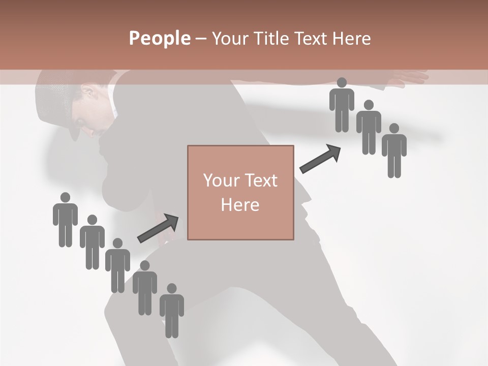 A Man In A Black Suit Is Dancing PowerPoint Template