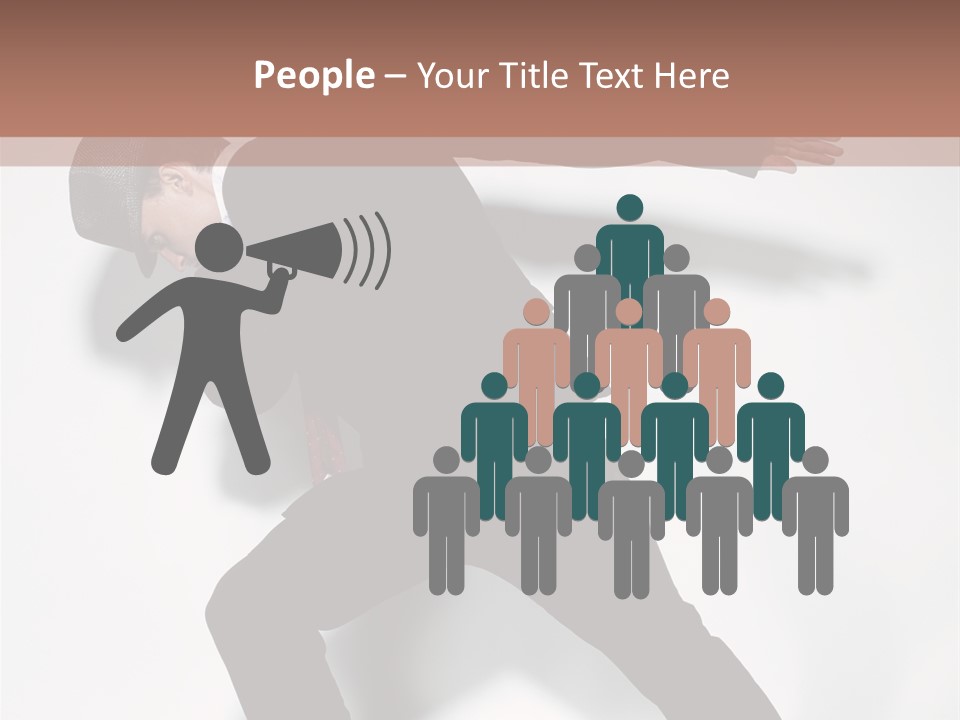 A Man In A Black Suit Is Dancing PowerPoint Template