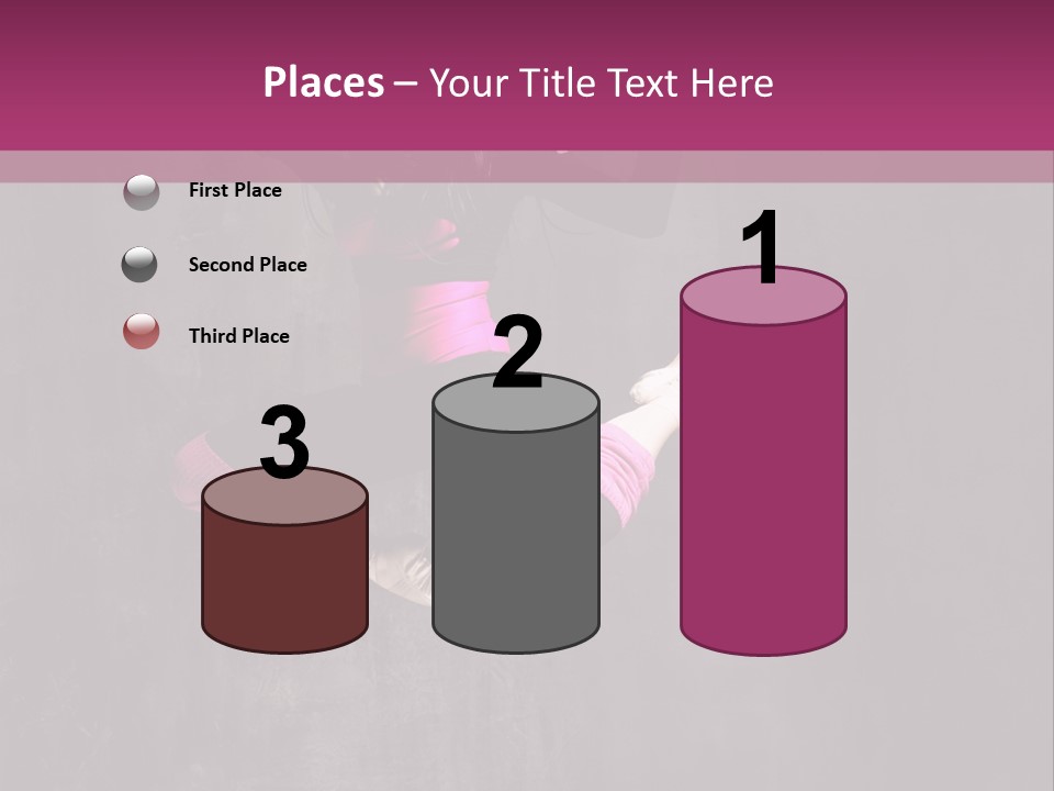 A Girl Jumping In The Air With A Pink Background PowerPoint Template