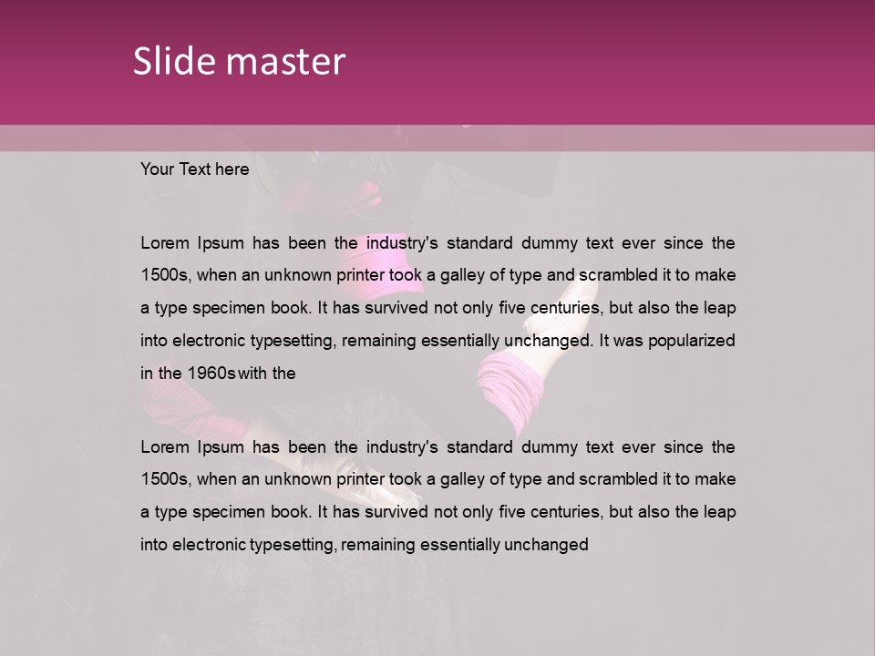 A Girl Jumping In The Air With A Pink Background PowerPoint Template