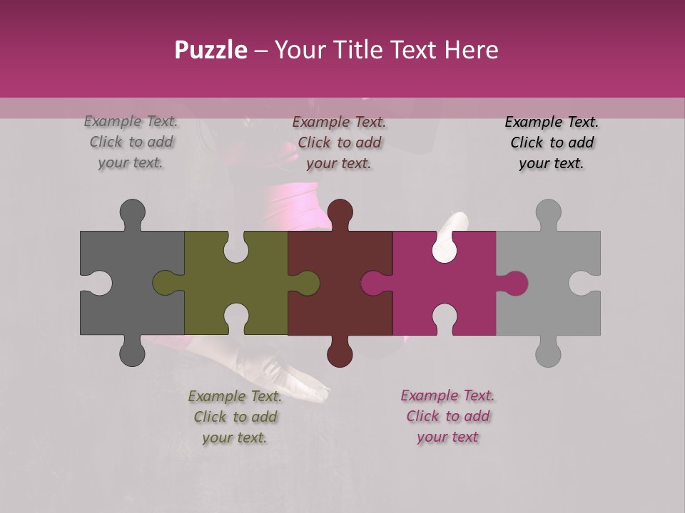 A Girl Jumping In The Air With A Pink Background PowerPoint Template