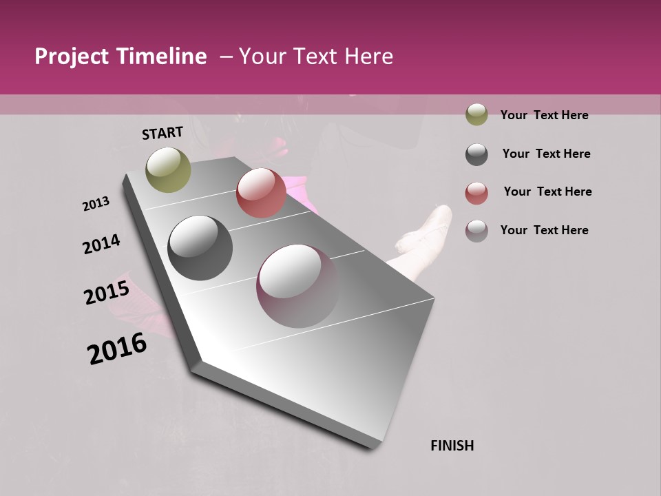 A Girl Jumping In The Air With A Pink Background PowerPoint Template