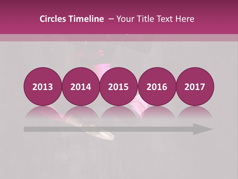 A Girl Jumping In The Air With A Pink Background PowerPoint Template