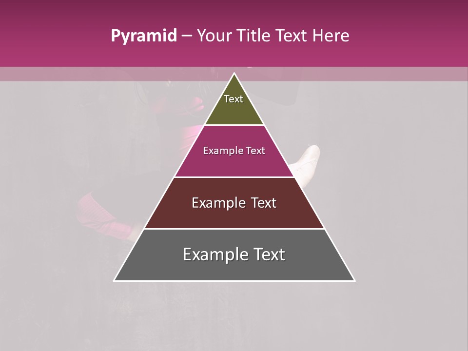 A Girl Jumping In The Air With A Pink Background PowerPoint Template