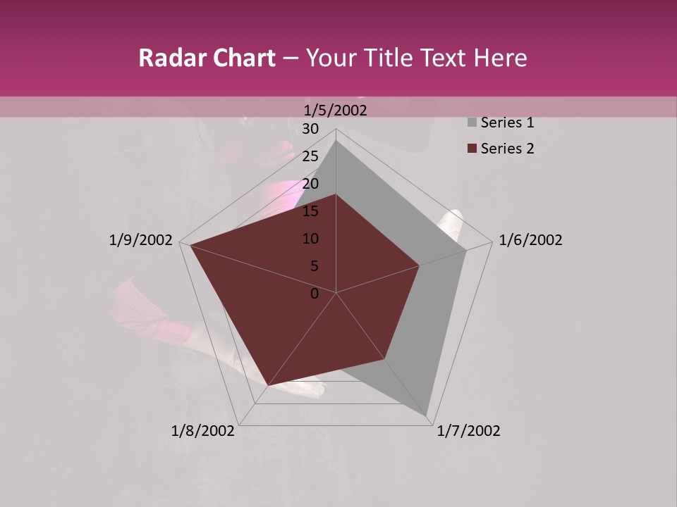 A Girl Jumping In The Air With A Pink Background PowerPoint Template