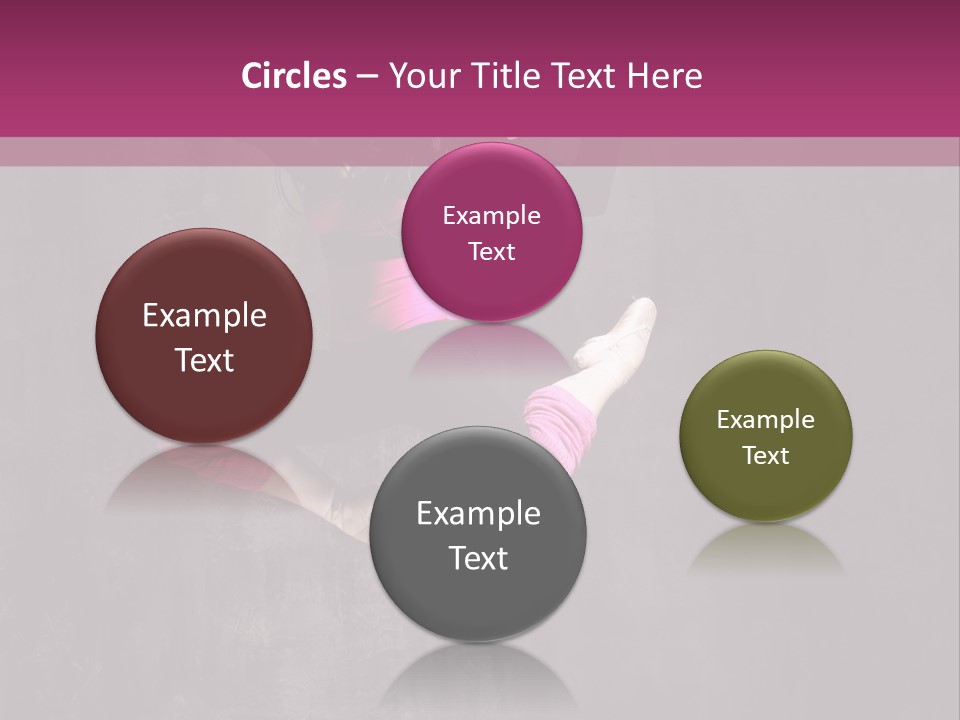 A Girl Jumping In The Air With A Pink Background PowerPoint Template