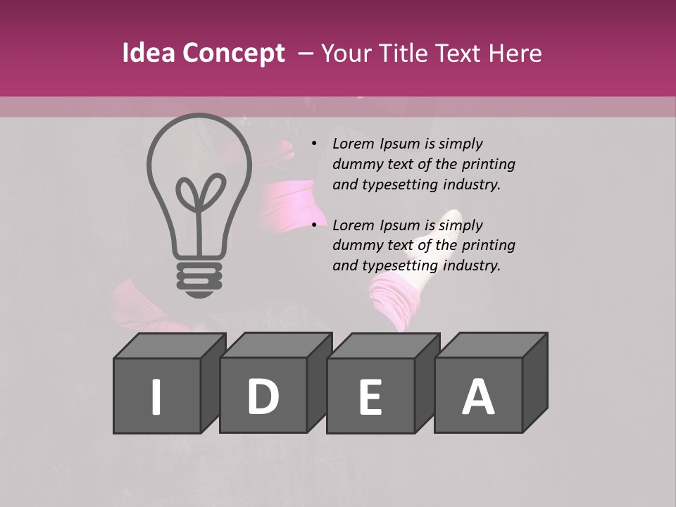 A Girl Jumping In The Air With A Pink Background PowerPoint Template