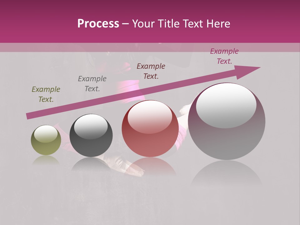 A Girl Jumping In The Air With A Pink Background PowerPoint Template