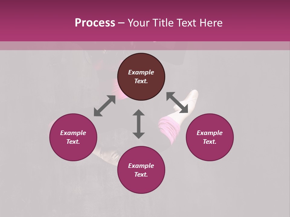 A Girl Jumping In The Air With A Pink Background PowerPoint Template