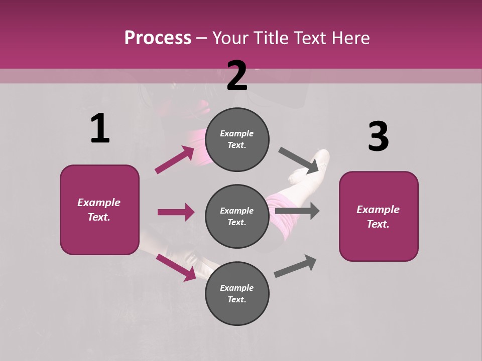 A Girl Jumping In The Air With A Pink Background PowerPoint Template