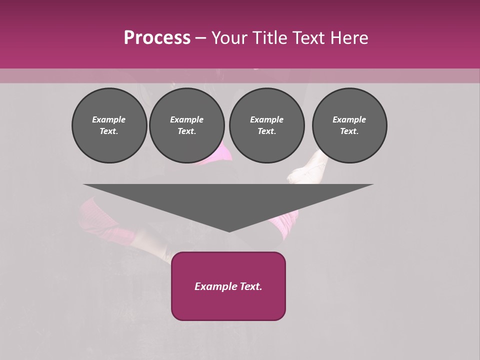 A Girl Jumping In The Air With A Pink Background PowerPoint Template