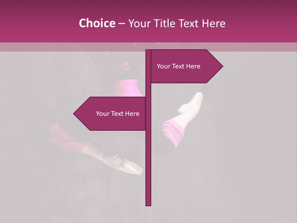 A Girl Jumping In The Air With A Pink Background PowerPoint Template