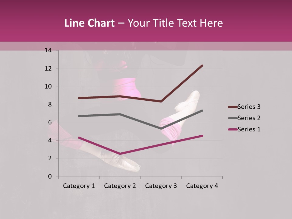 A Girl Jumping In The Air With A Pink Background PowerPoint Template