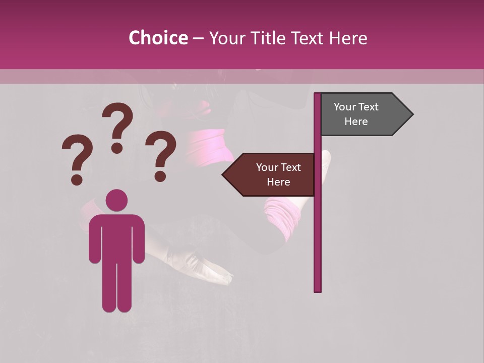A Girl Jumping In The Air With A Pink Background PowerPoint Template