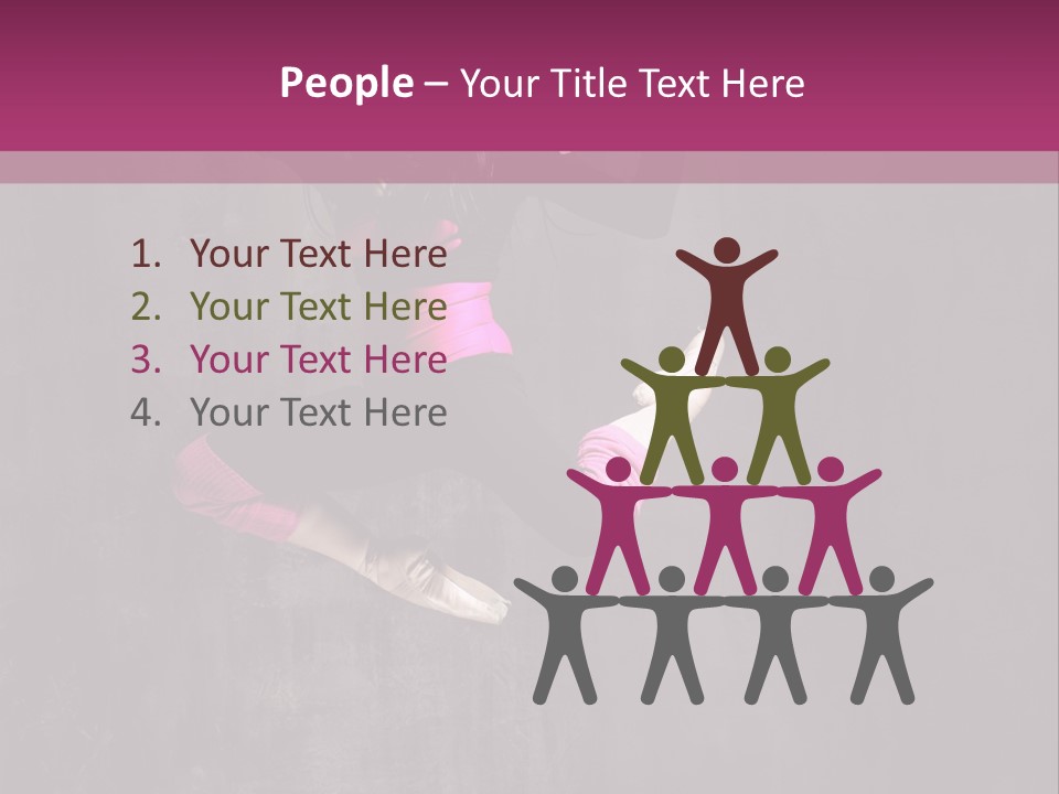 A Girl Jumping In The Air With A Pink Background PowerPoint Template
