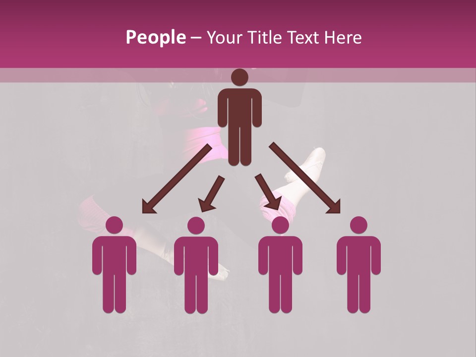 A Girl Jumping In The Air With A Pink Background PowerPoint Template