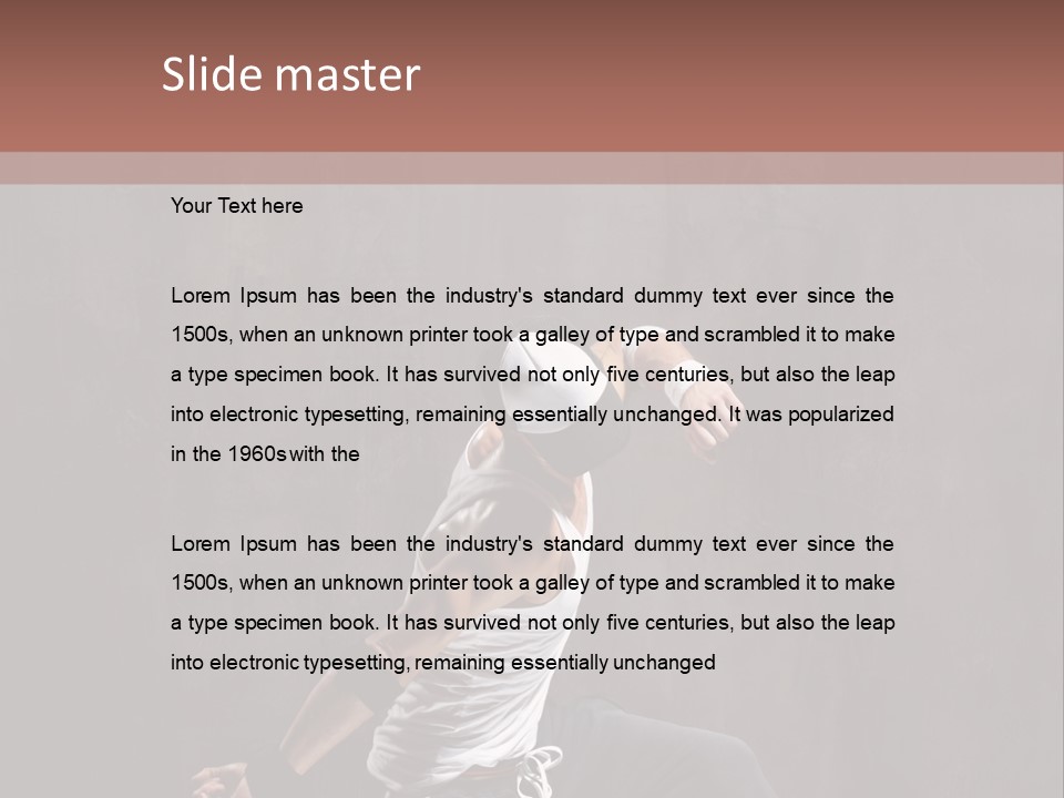 Aerobics Cool Pose PowerPoint Template